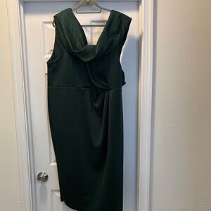 ASOS Dark Green off the shoulder Dress